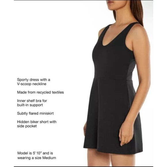 EUC GapFit Active Tank Dress with built-in biker shorts and bra with removable p - Picture 14 of 15